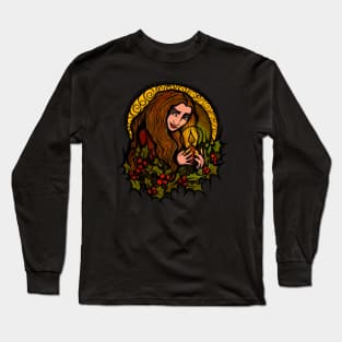 Yule Tidings Candle Long Sleeve T-Shirt